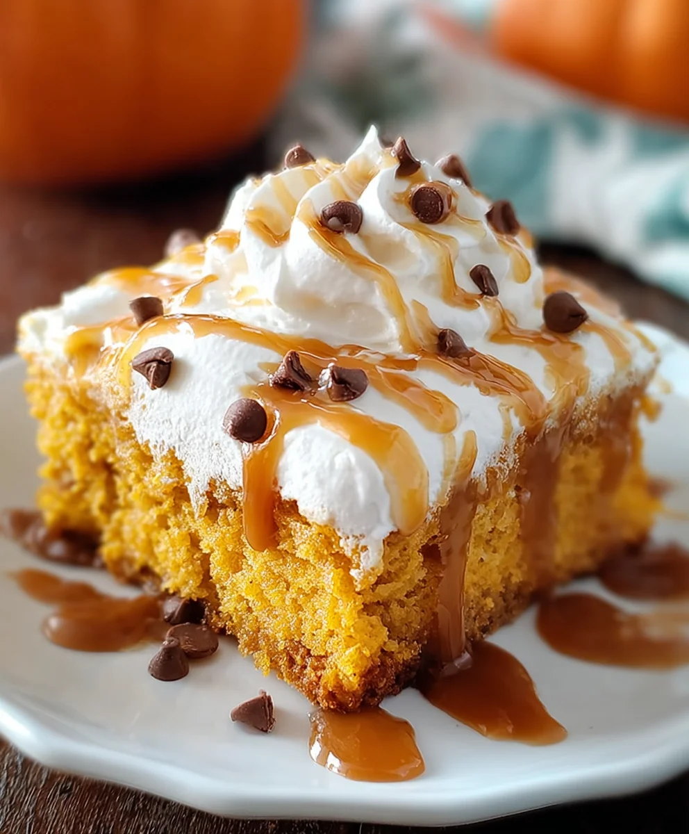 Easy Pumpkin Poke Cake Recipe - Moist & Delicious