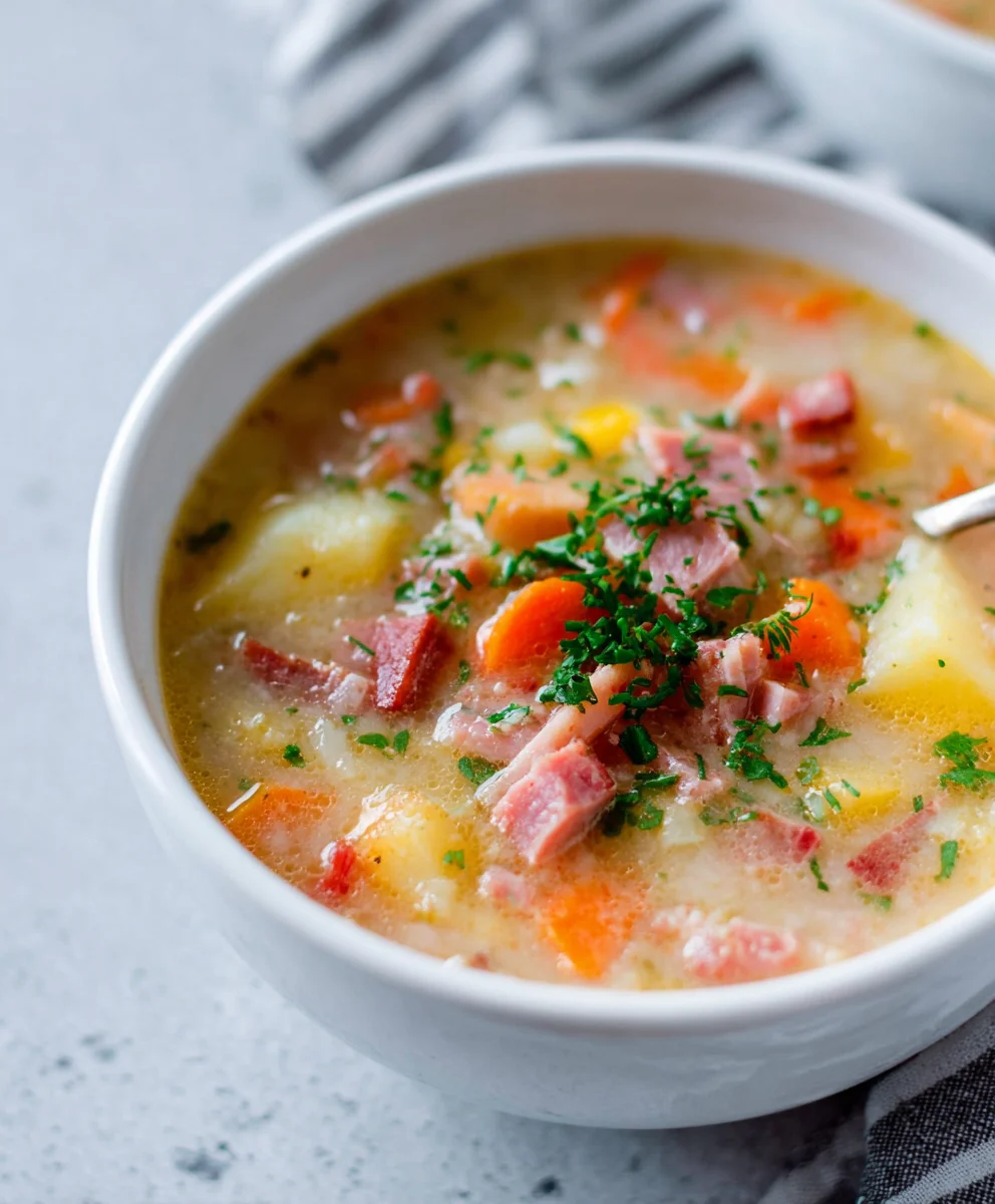 Hearty Beef Beef Ham Potato Soup Recipe- Easy Dinner