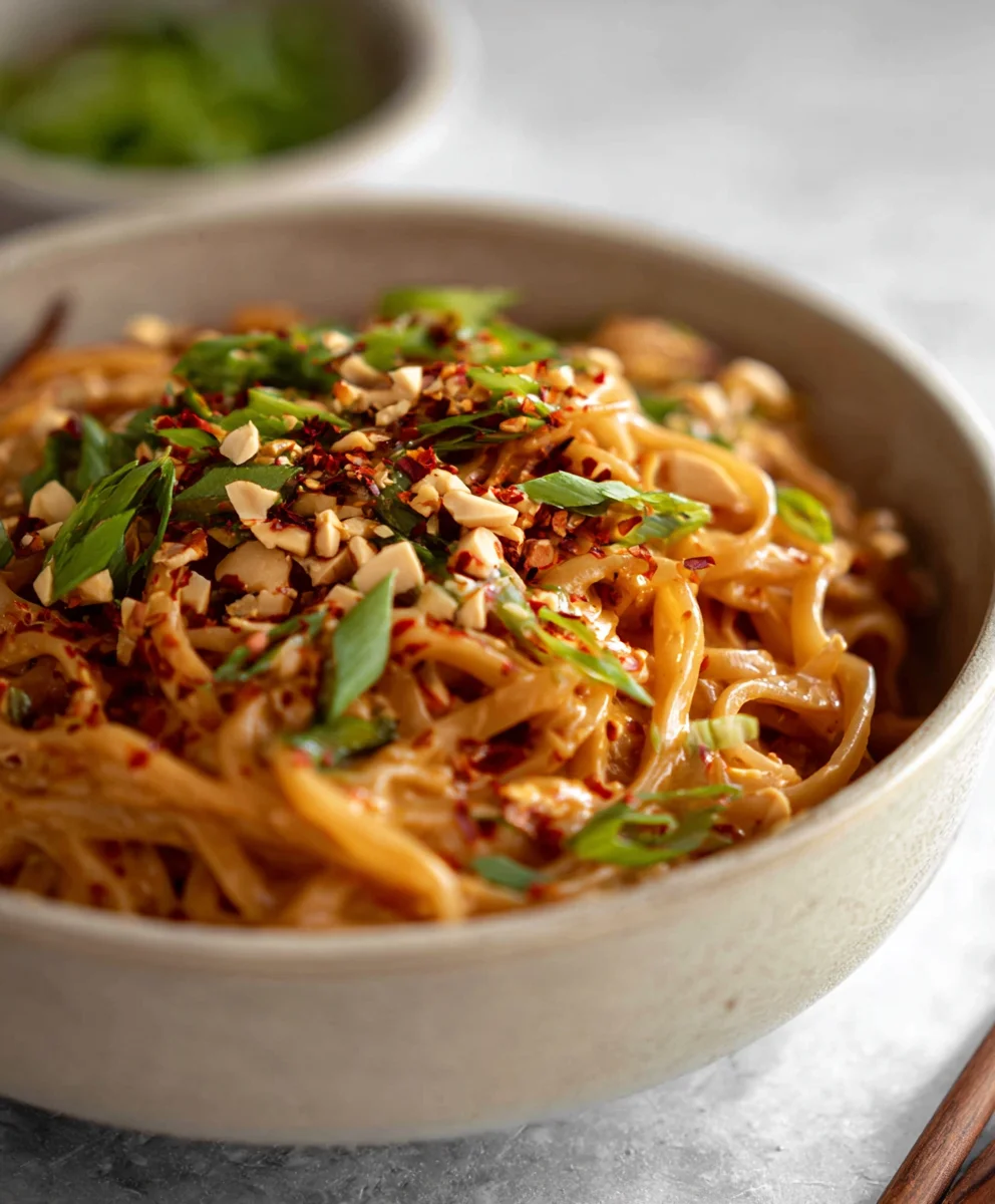 Spicy Peanut Butter Noodles - Easy & Flavorful Recipe