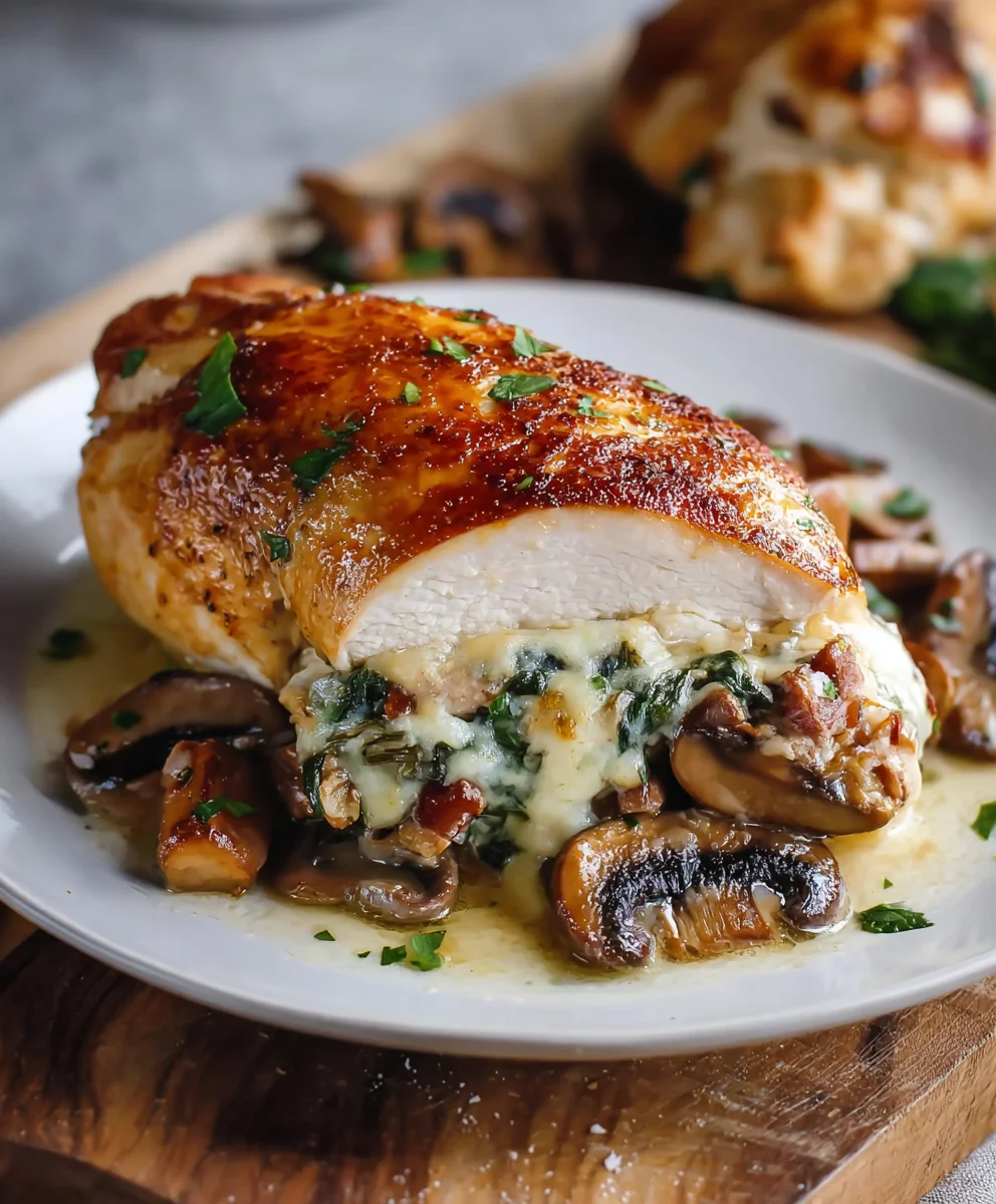 Quick Easy Mushroom Stuffed Chicken Breast Recipe