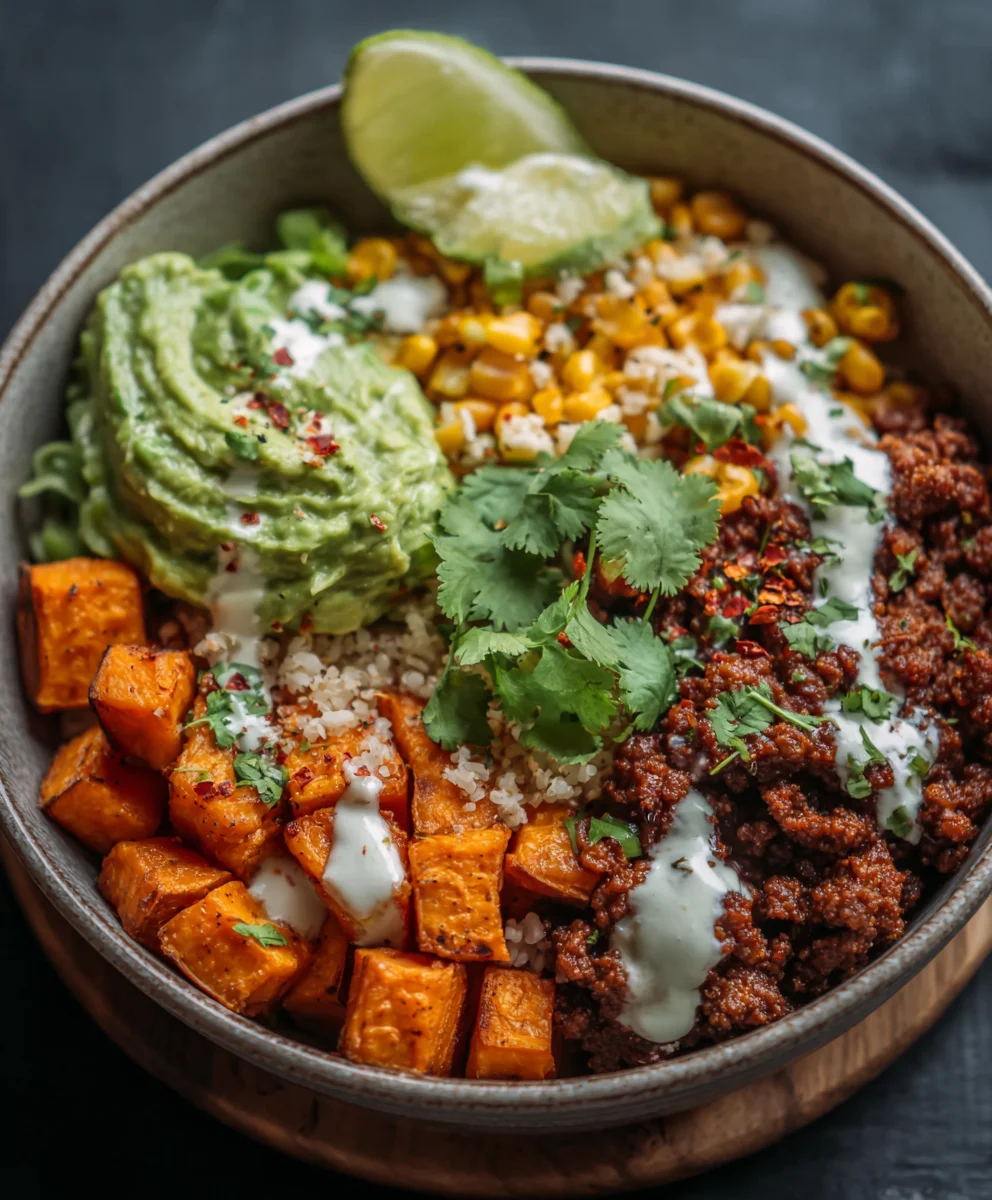 Savory Sweet Potato Taco Bowl Recipe-Healthy Meal