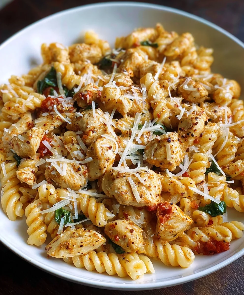 Healthy Garlic Parmesan Chicken Pasta Recipe