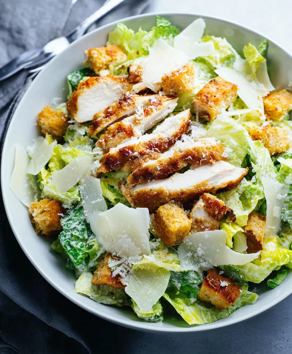 Crispy Chicken Caesar Salad- The Ultimate Recipe