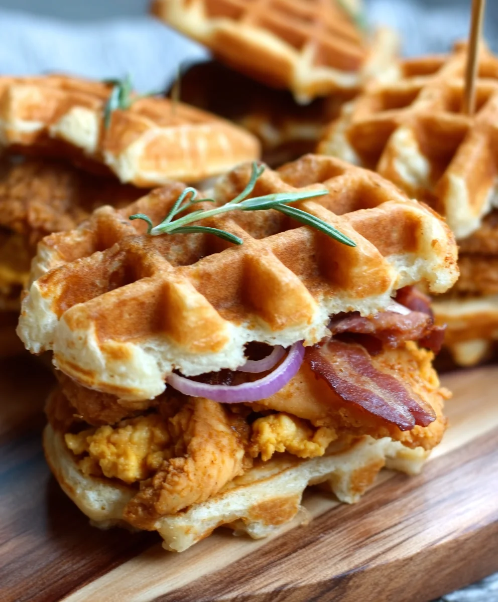 Game Day Chicken Waffle Sliders- Easy & Delicious Bites