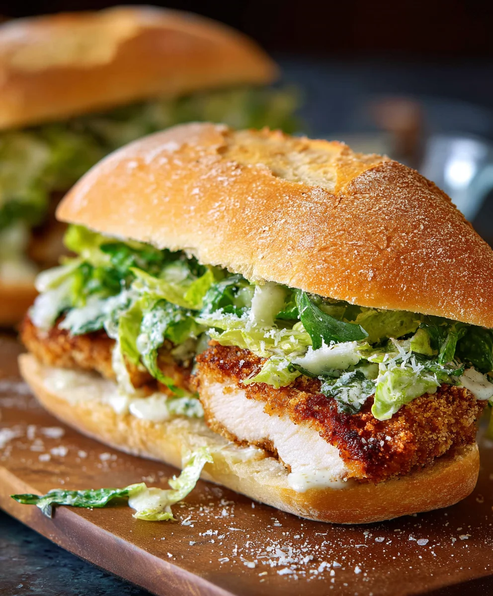 Crispy Chicken Caesar Sandwich-Easy & Delicious Recipe
