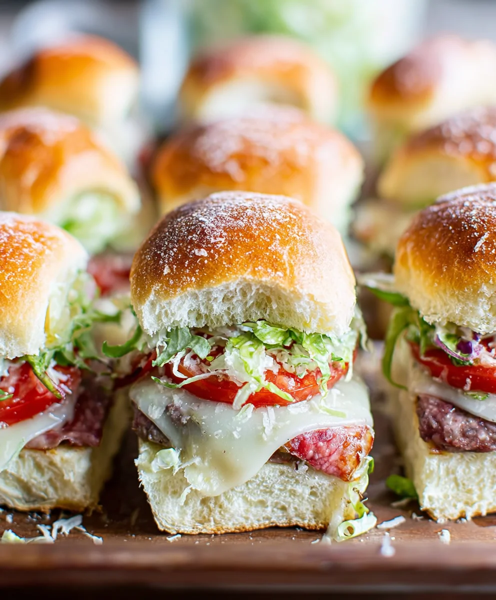 Beef Italian Grinder Sliders - Easy Party Appetizer