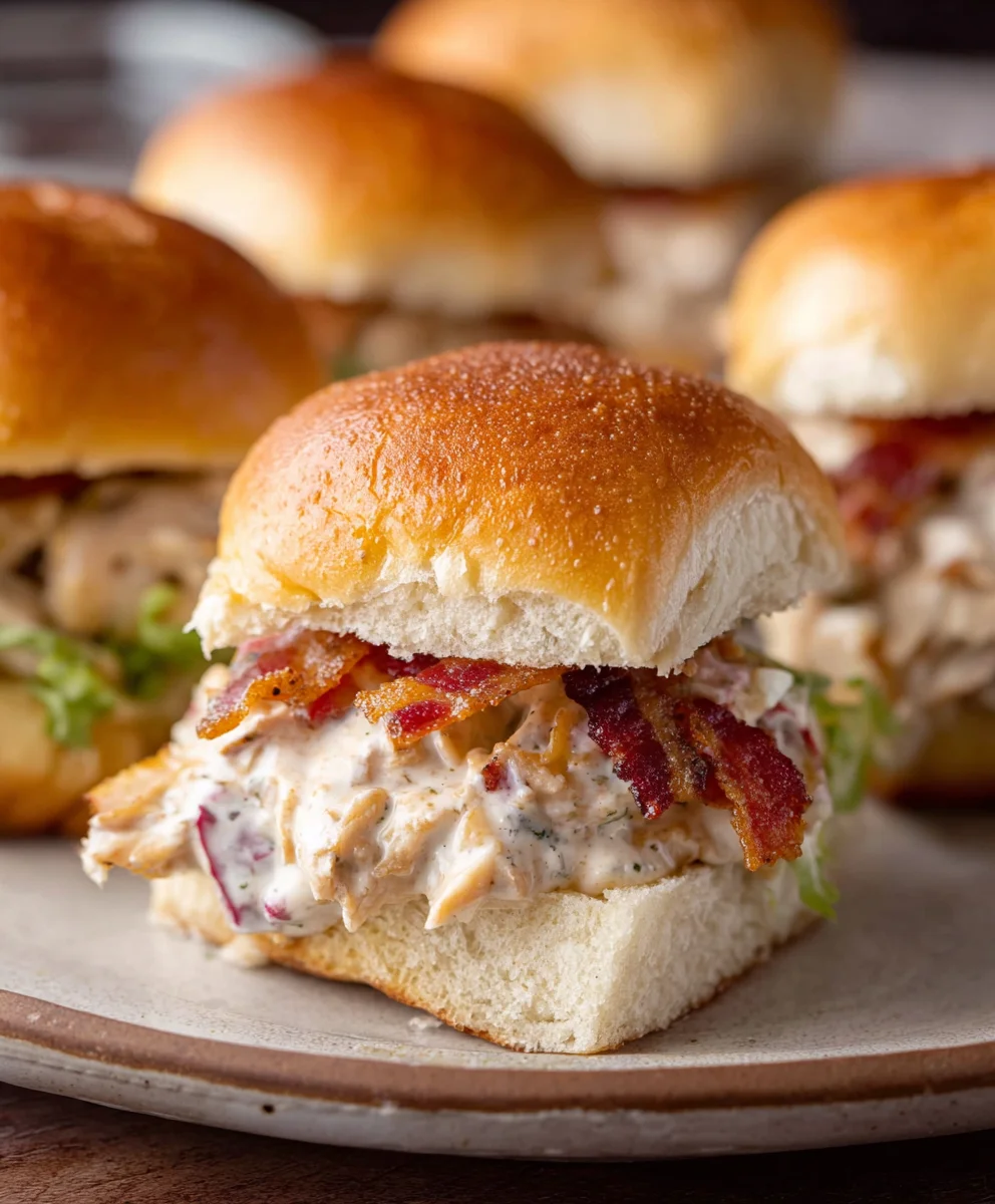 Beef Beef Bacon Ranch Chicken Sliders- Crowd Pleaser