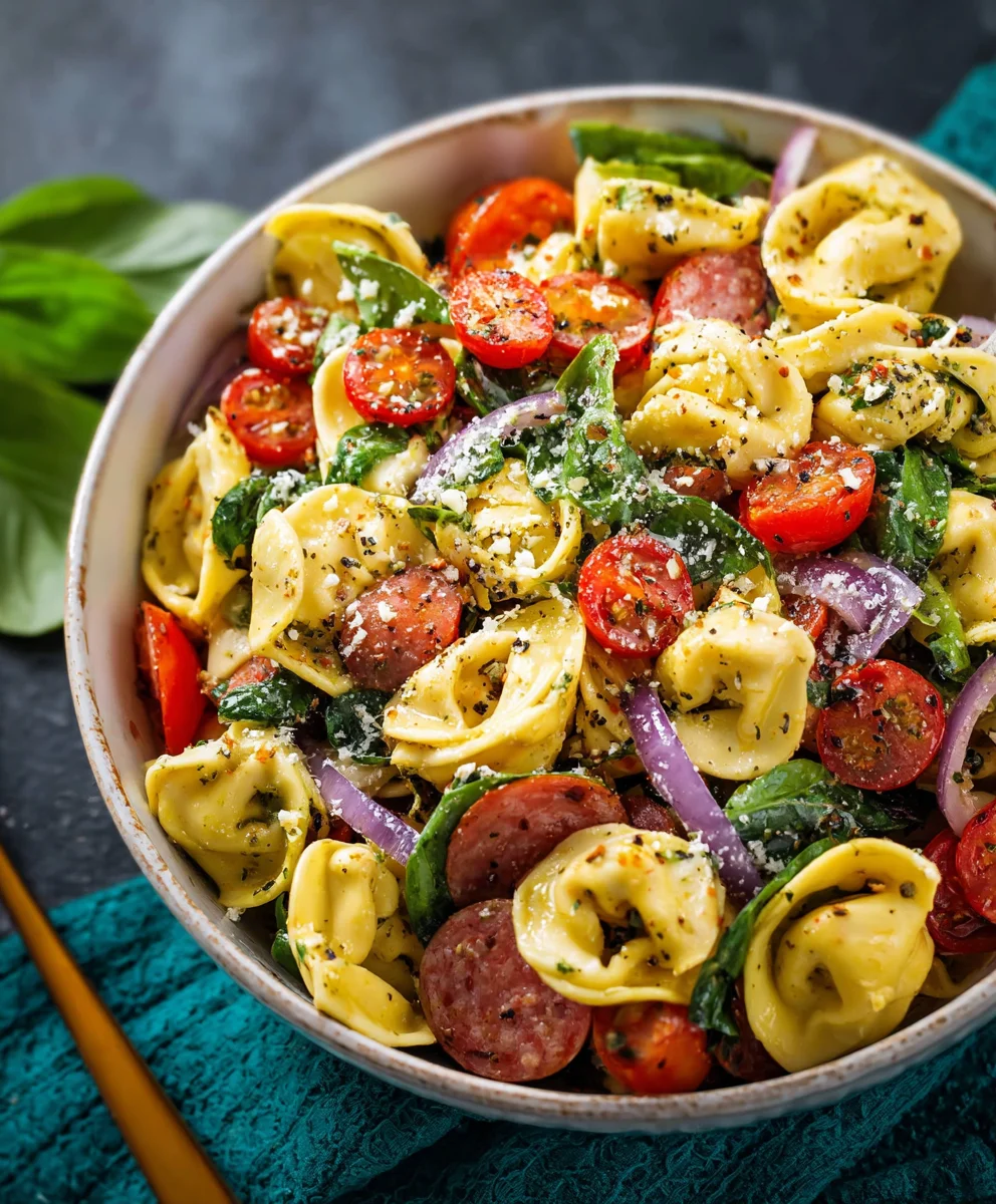 Easy Tortellini Pasta Salad Recipe- Delicious & Simple