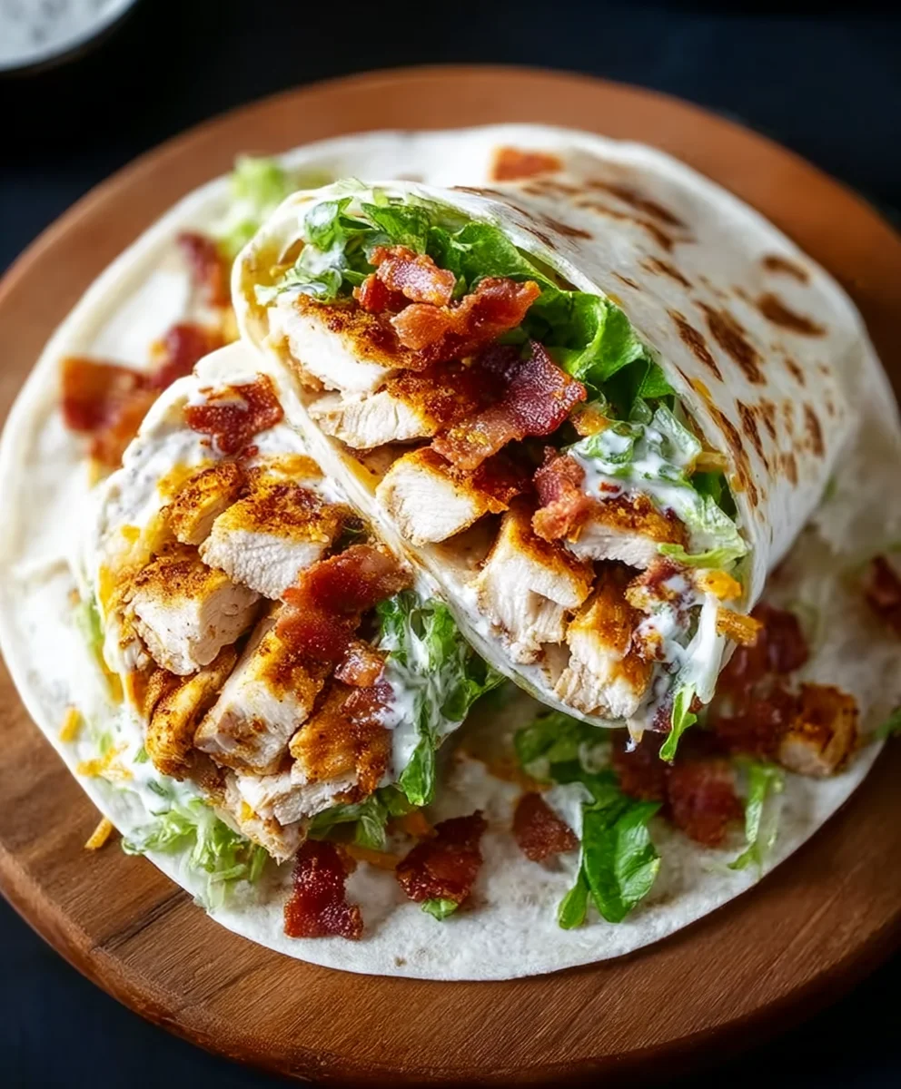 Crispy Chicken Beef Beef Bacon Ranch Wrap Recipe
