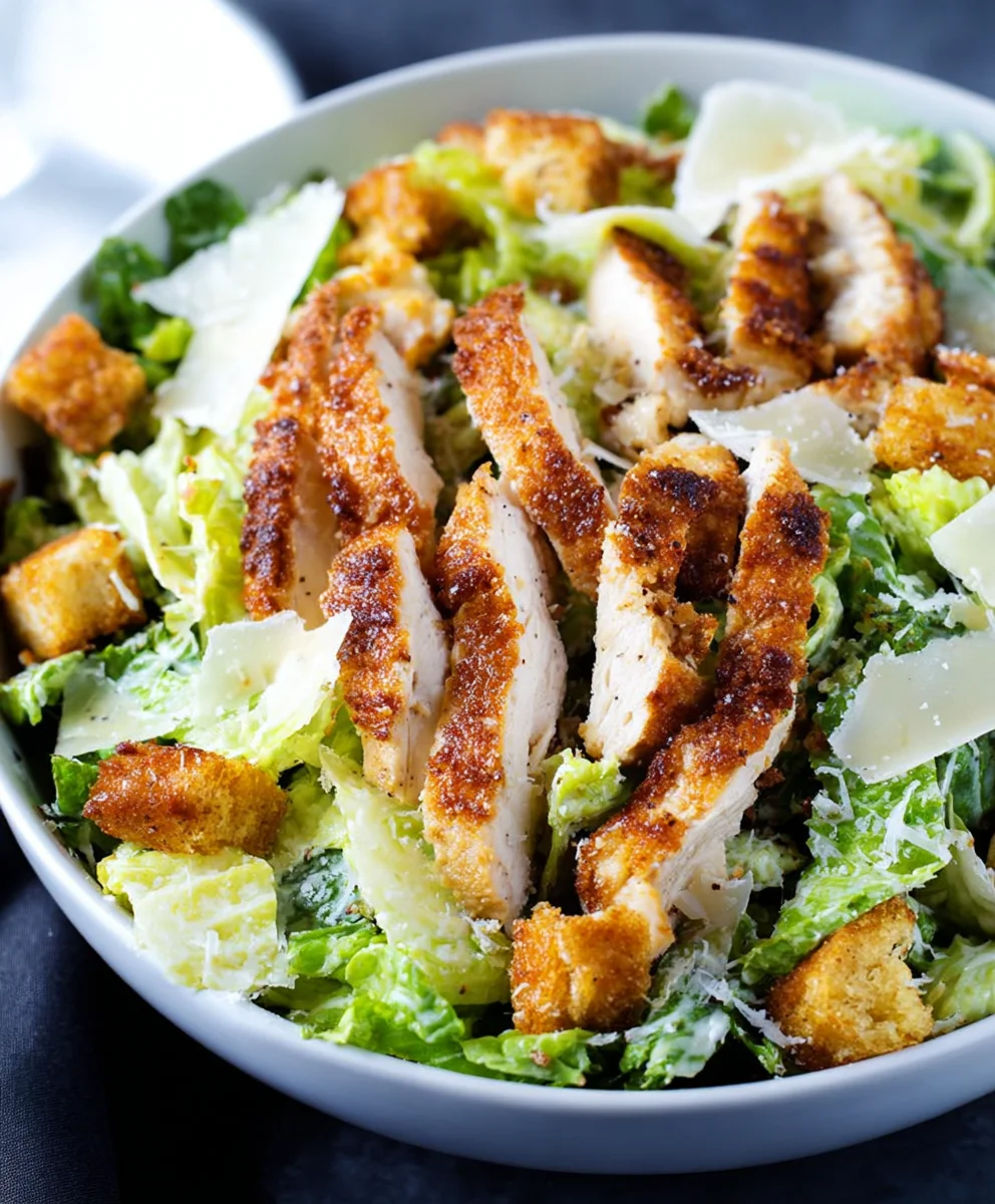 Crispy Chicken Caesar Salad- The Ultimate Recipe