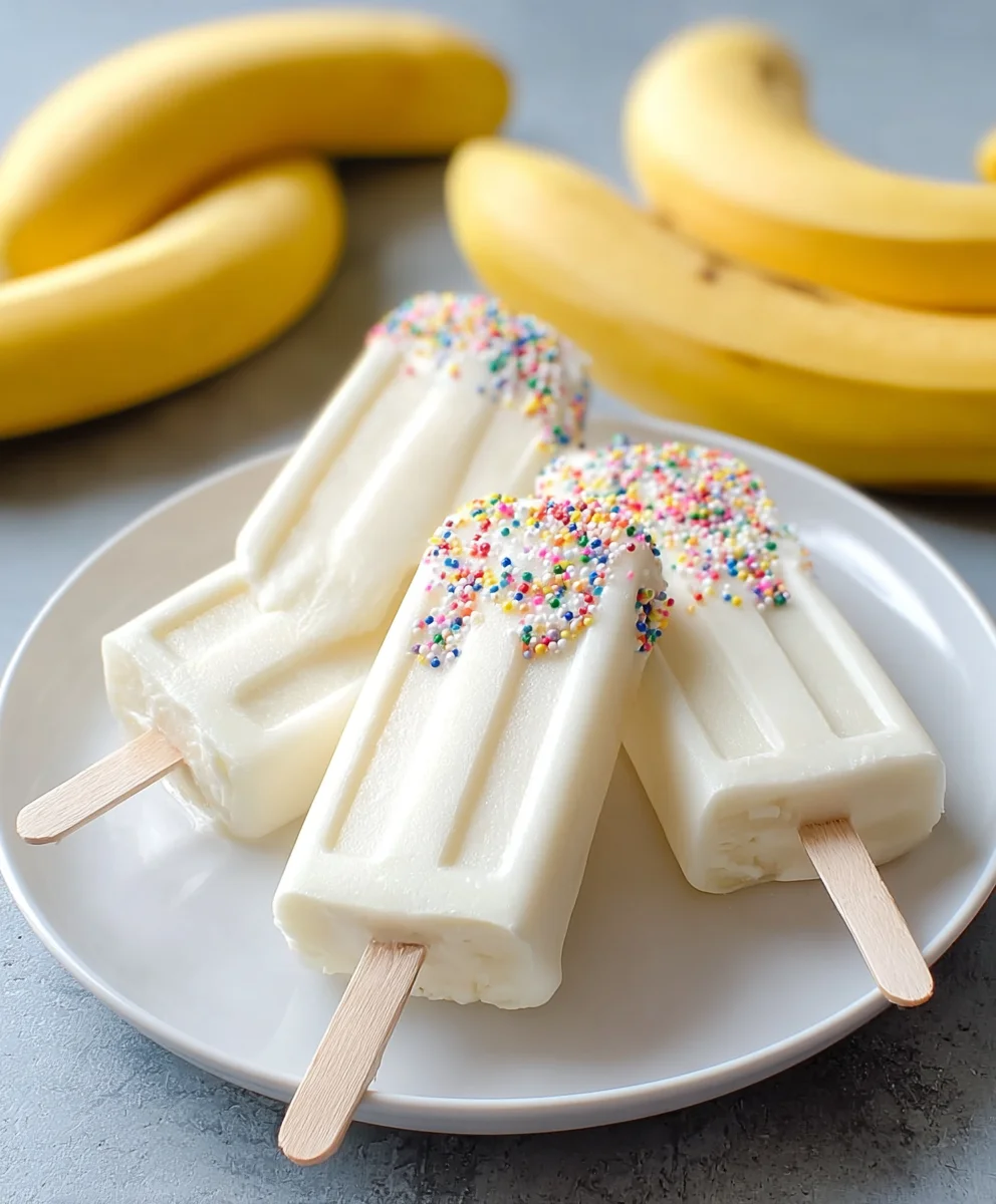 Easy Frozen Banana Yogurt Pops - Healthy Treat