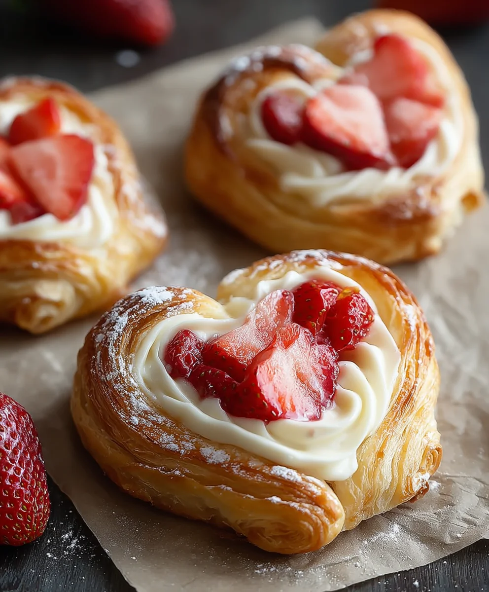 Easy Strawberry Cream Danish Recipe - Delicious Dessert