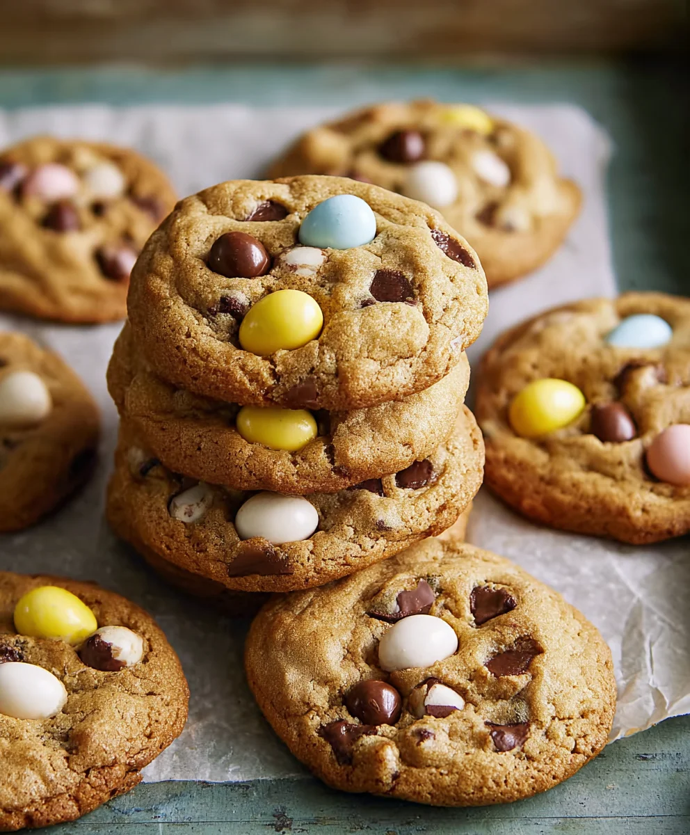 Thick Chocolate Chip Mini Egg Cookies Recipe