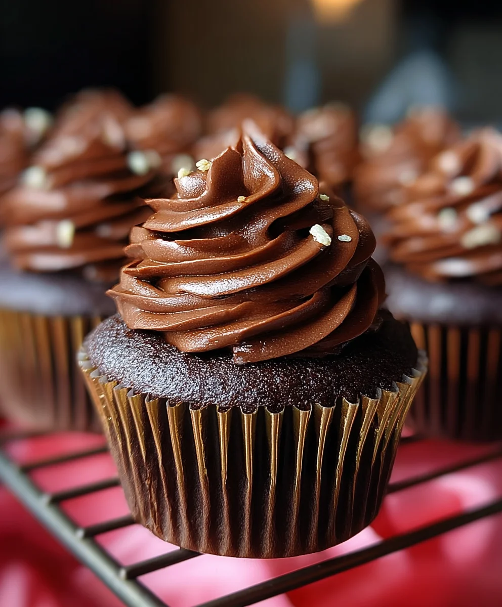 Decadent Chocolate Fudge Cupcakes-Easy Recipe