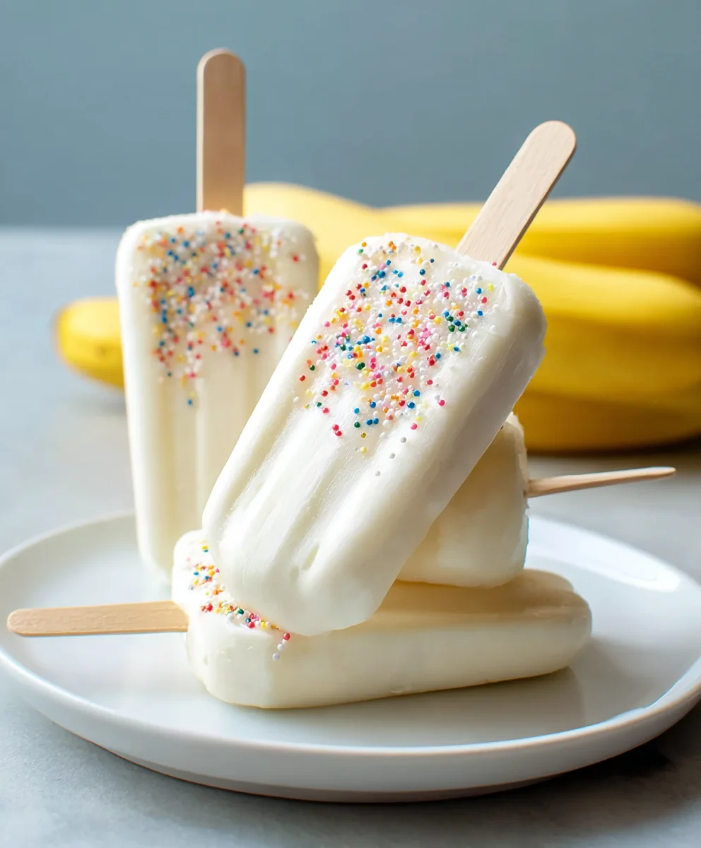 Easy Frozen Banana Yogurt Pops - Healthy Treat