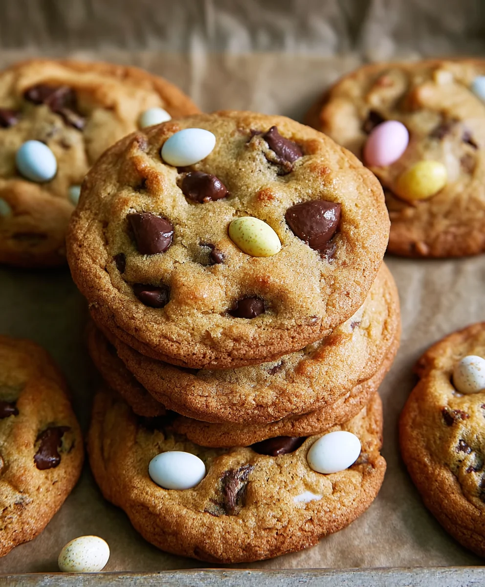 Thick Chocolate Chip Mini Egg Cookies Recipe