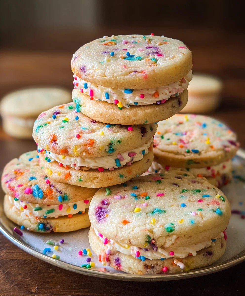 Funfetti Sandwich Cookies - Easy Party Treat