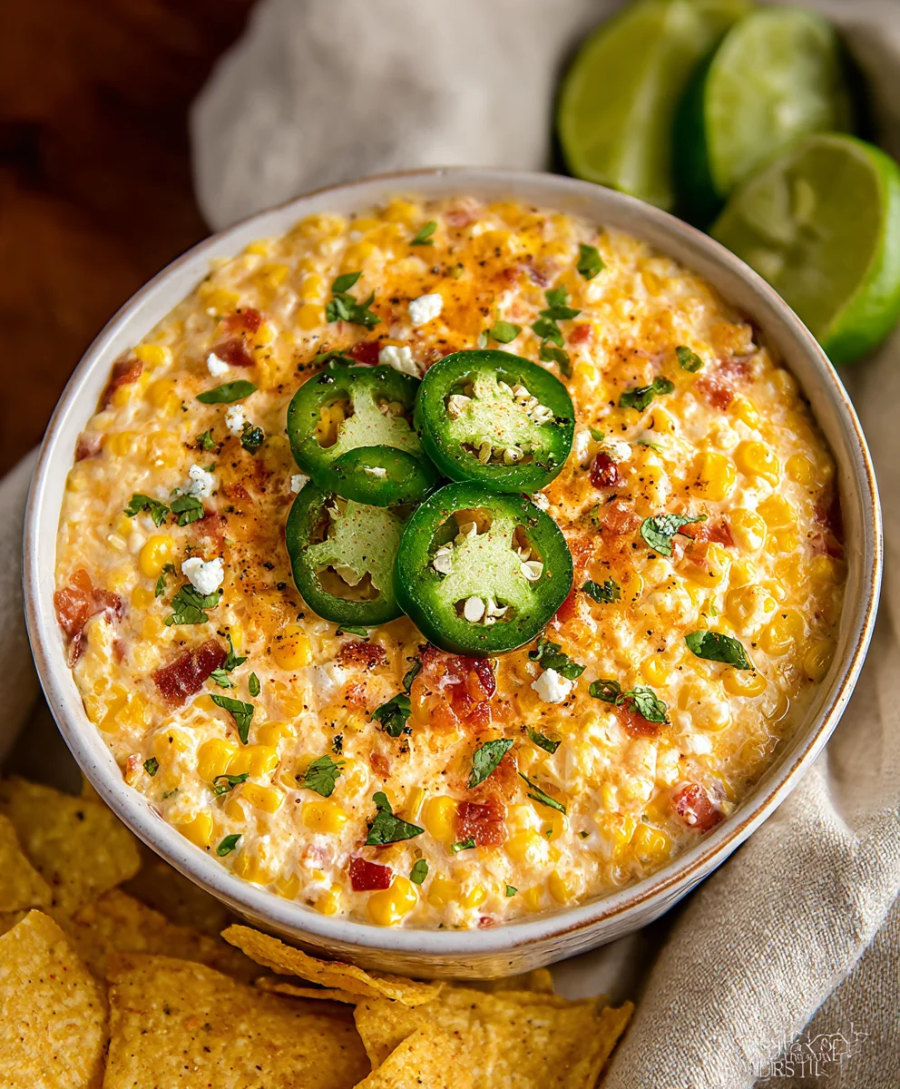 Crockpot Jalapeno Corn Dip - Easy Slow Cooker Appetizer