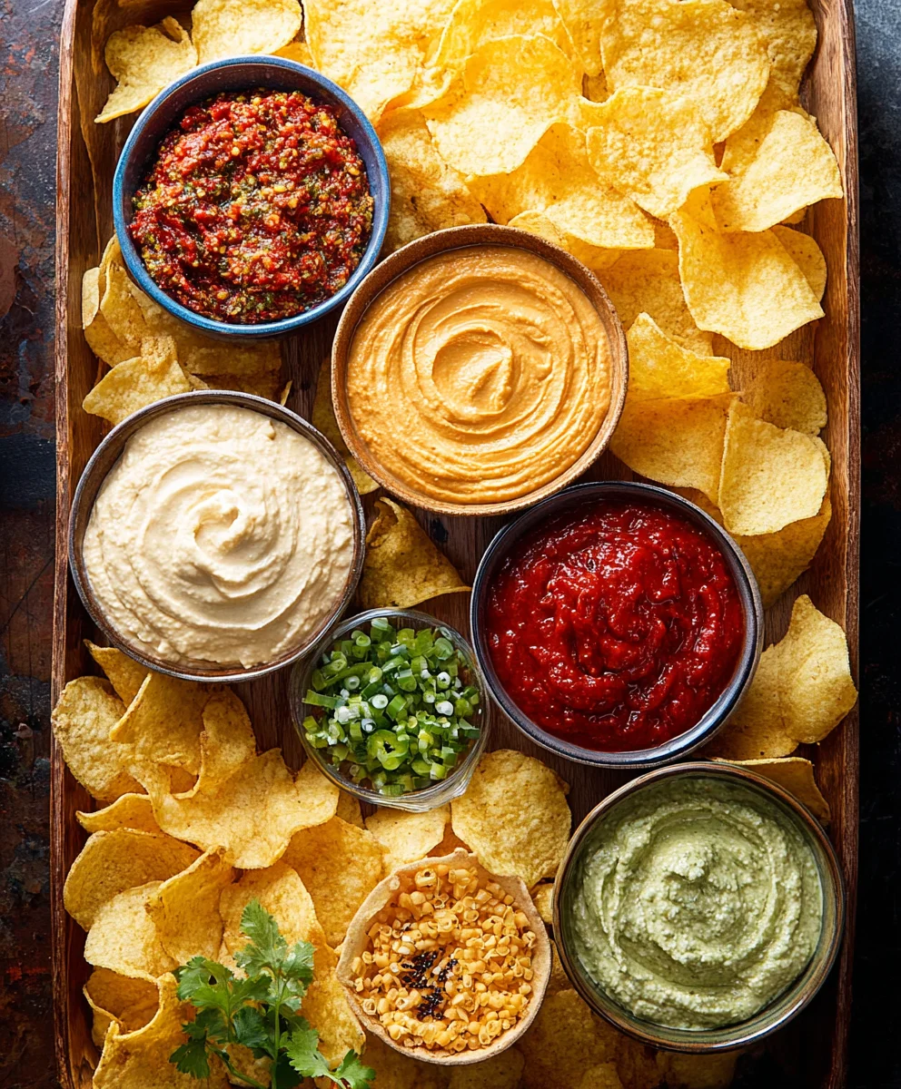 Easy Chips and Dip Platter- Crowd-Pleasing Appetizer