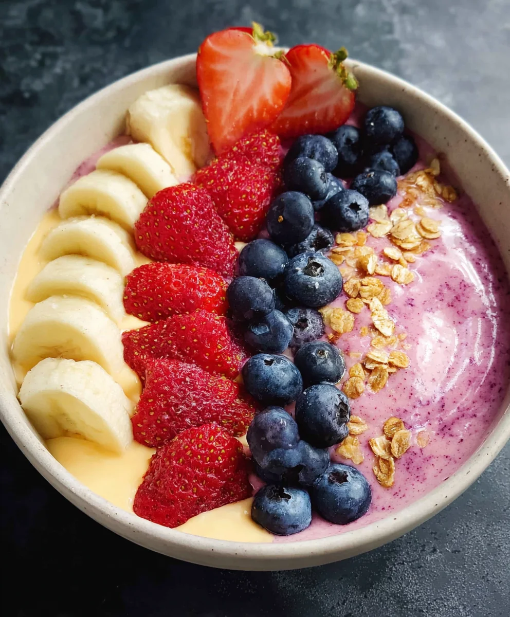 5-Minute Fruit Smoothie Bowl Greek Yogurt Recipe