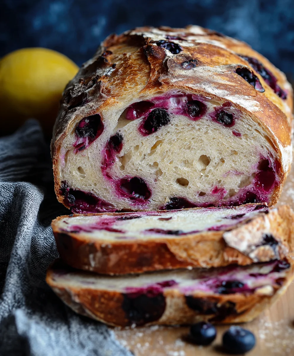 Blueberry Lemon Sourdough Bread Recipe-Tart & Sweet