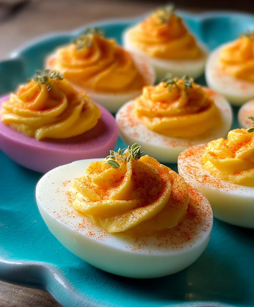 Vibrant Colored Deviled Eggs Recipe - Fun Party Appetizer