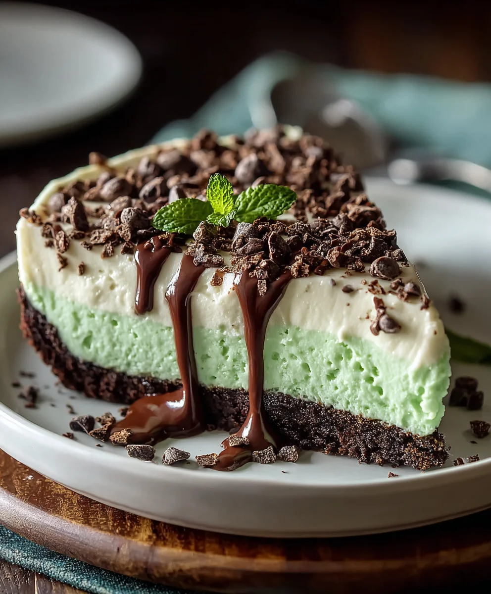 Easy No-Bake Mint Chocolate Chip Cheesecake Recipe