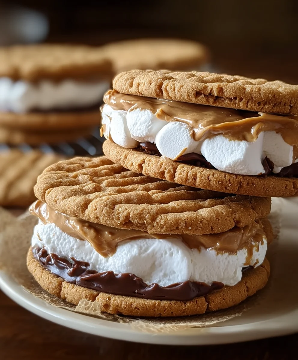 Peanut Butter S'mores Sandwich Cookies-Irresistible Treat
