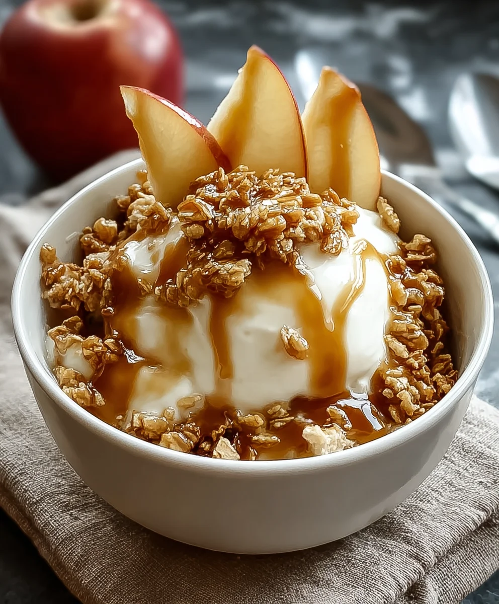 Caramel Apple Pie Yogurt-Easy Healthy Treat
