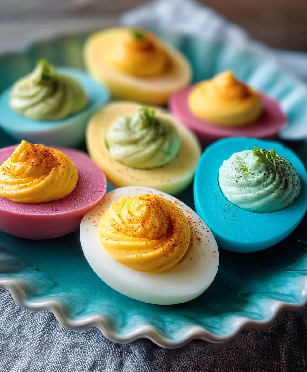 Vibrant Colored Deviled Eggs Recipe - Fun Party Appetizer