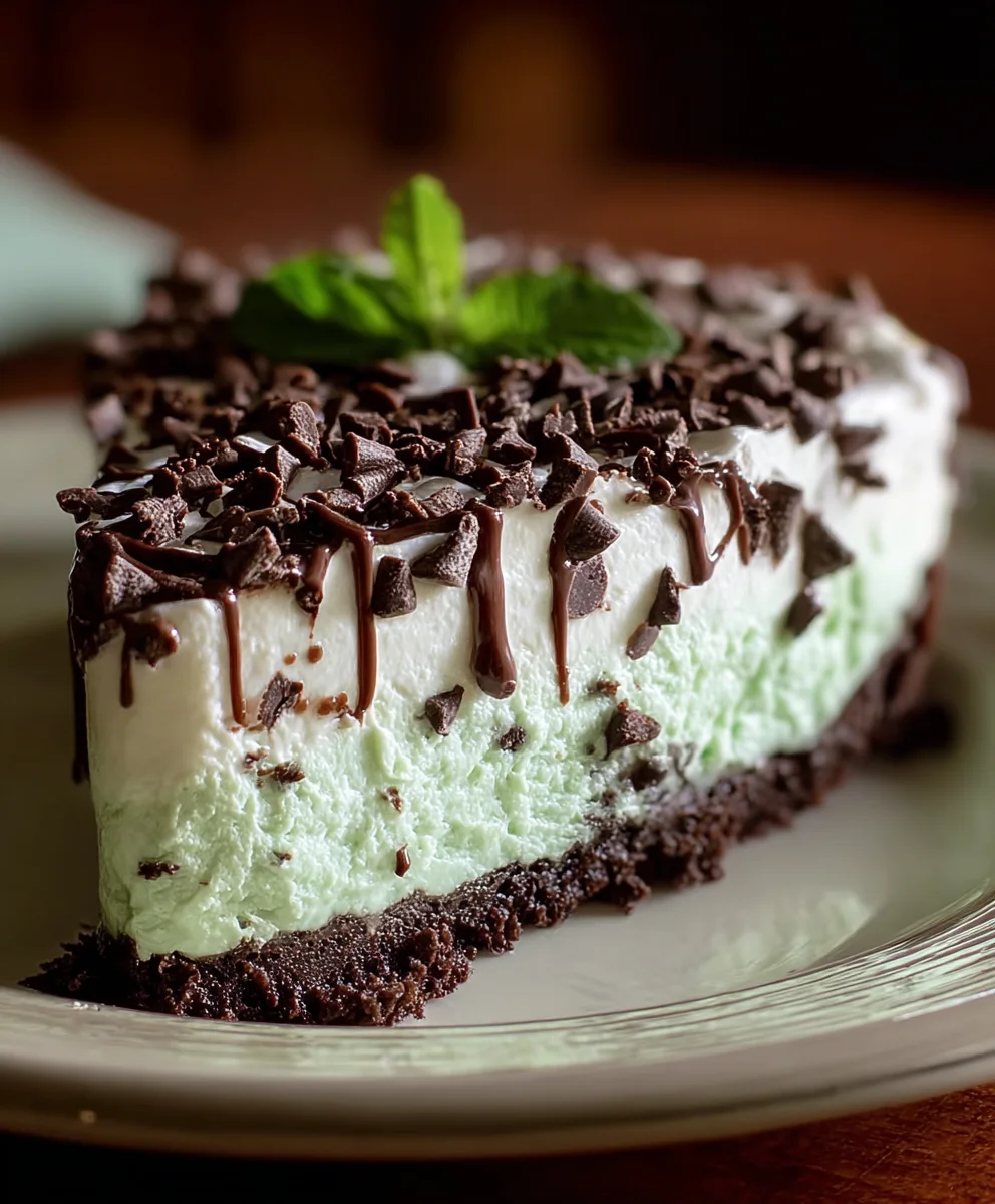 Easy No-Bake Mint Chocolate Chip Cheesecake Recipe
