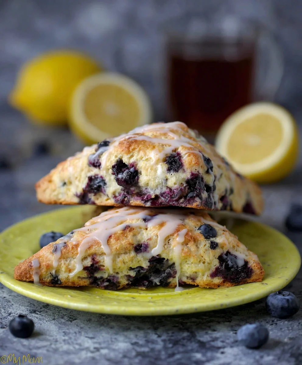 Sourdough Discard Blueberry Lemon Scones - Easy Recipe