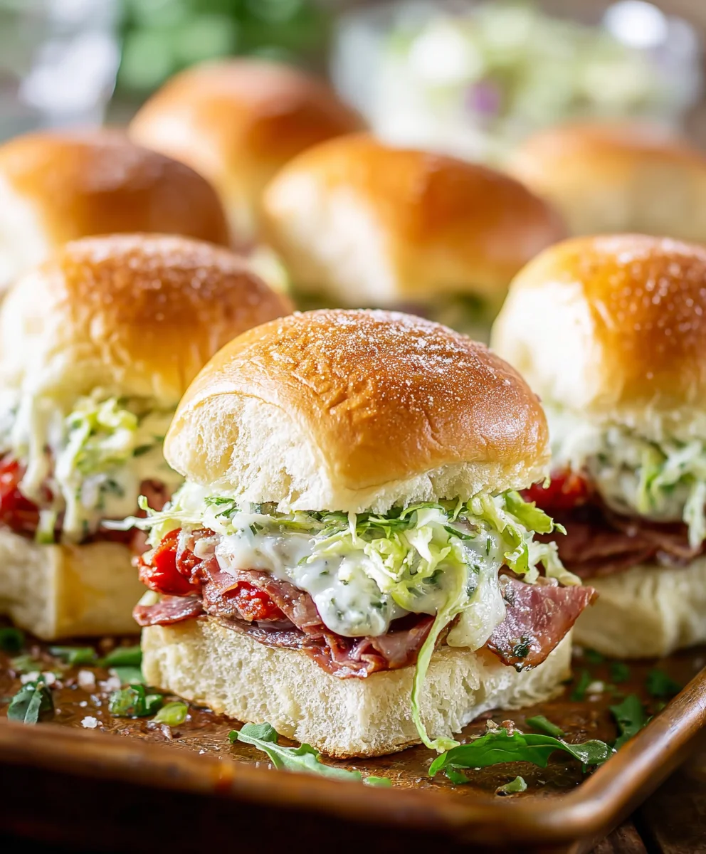 Beef Italian Grinder Sliders - Easy Party Appetizer
