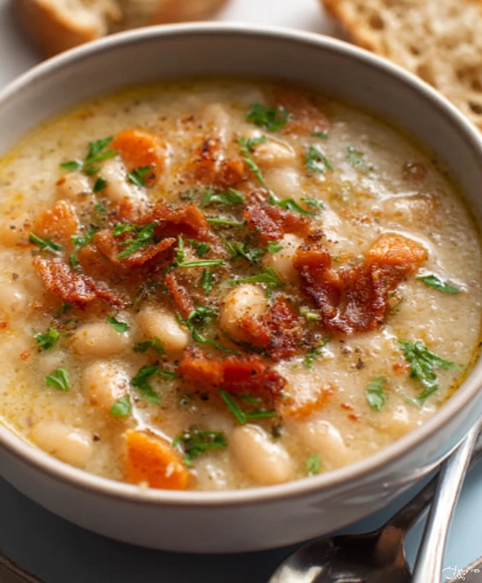 White Bean Soup With Beef Beef Bacon - Hearty Comfort