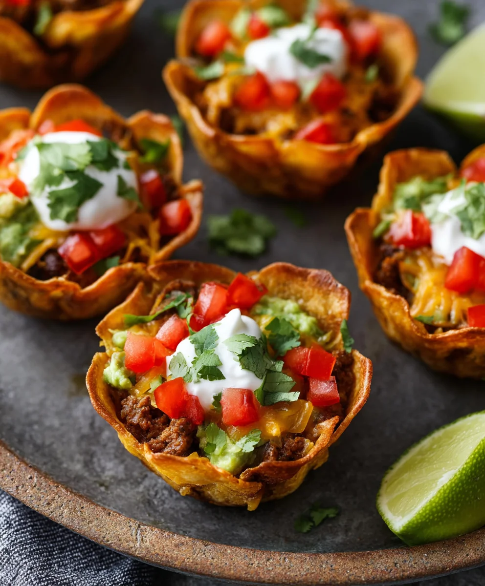 Easy Beef Taco Cups - Quick & Delicious Recipe