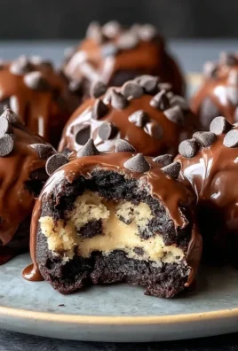 Chocolate Chip Cookie Dough Brownie Bombs