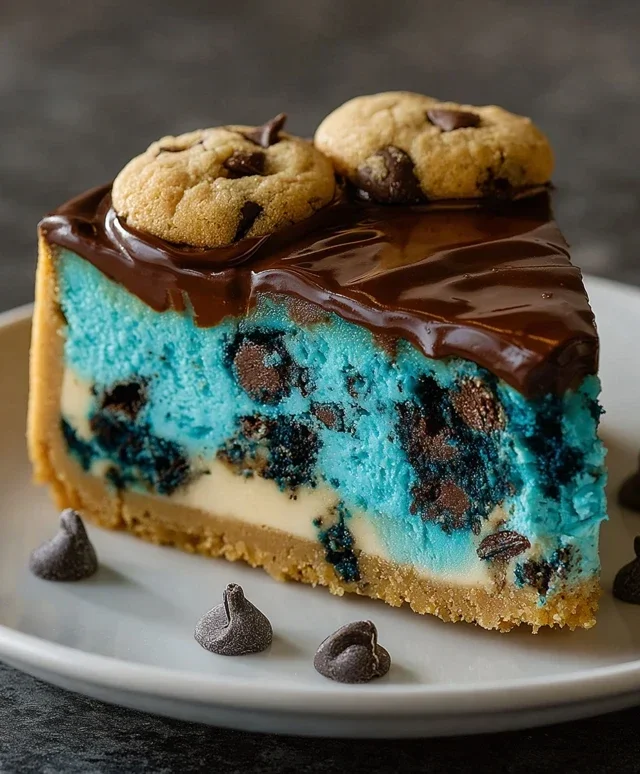 Cookie Monster Cheesecake