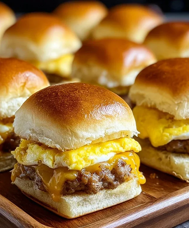 Sausage Egg and Cheese Breakfast Sliders