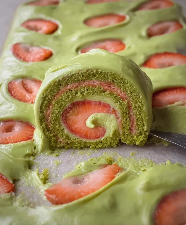 Strawberry Matcha Latte Rolls