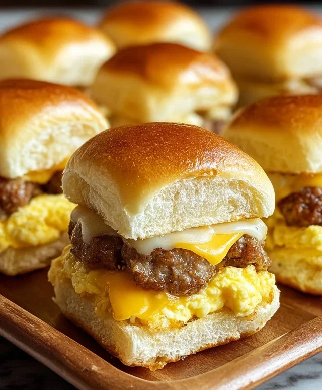 Sausage Egg and Cheese Breakfast Sliders
