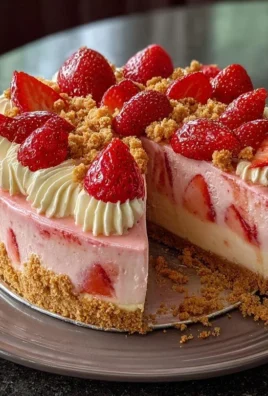Pink Strawberry Crunch Cheesecake
