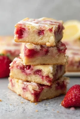 Strawberry Lemon Blondies