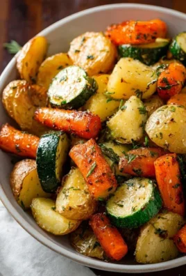Garlic Herb Roasted Potatoes Carrots and Zucchini