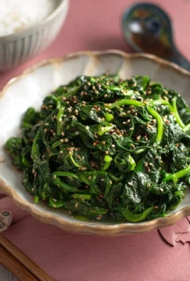 Korean Spinach Side Dish (Sigeumchi Namul)
