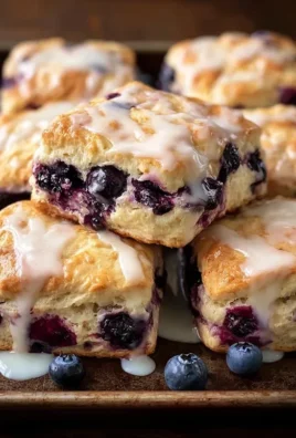 Glazed Blueberry Butter Swim Biscuits