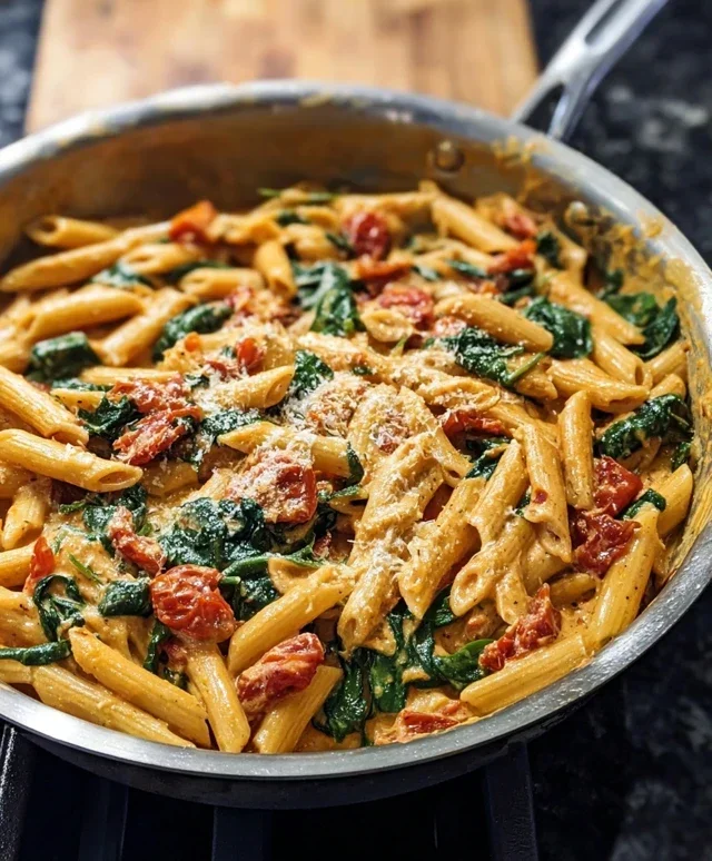 One-Pot Spinach Tomato Pasta