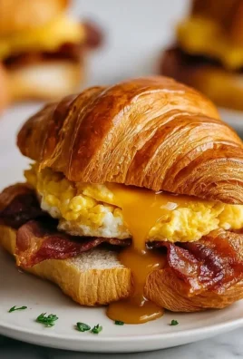 Killer Maple Mustard Croissant Breakfast Sandwiches