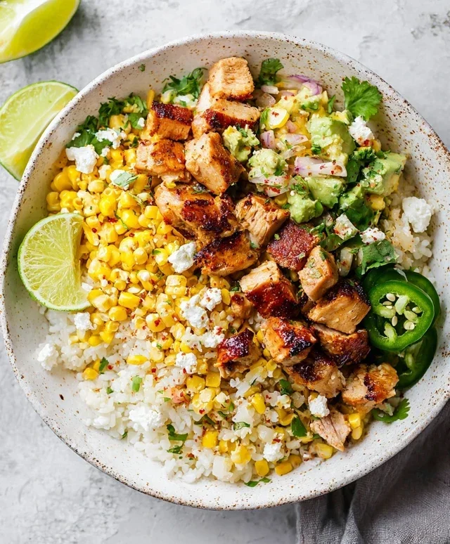 Street Corn Chicken Rice Bowl Recipe