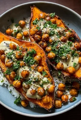 Sweet Potatoes with Tahini Butter Chickpeas