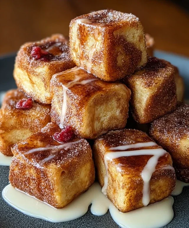 Cinnamon Roll French Toast Bites